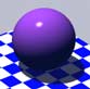 Purple glass sphere