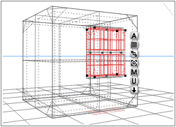 Wireframe; Boolean Box with Window Frame, and four Window Panes in it