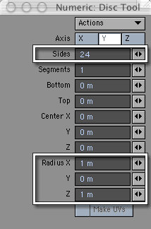 You can monitor or enter values in the Numeric Panel.