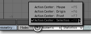 Make sure you're in Action Center: Selection Mode