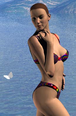 Bikini with texture map.