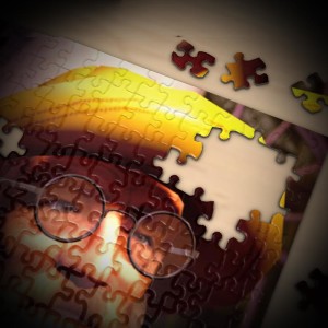 A puzzle jigsaw with a picture by Marianne McCann
