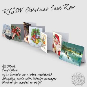 Row of Christmas Cards