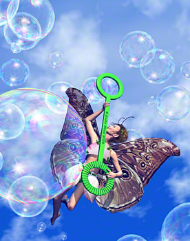 fairy with bubble wand