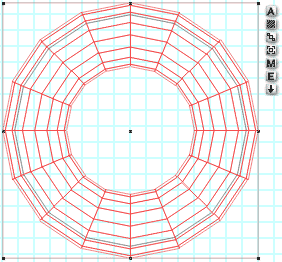 The Cylinder and Torus, in the Right Orthogonal wireframe view