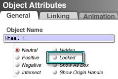 Locking an object, in the Object Attributes dialog