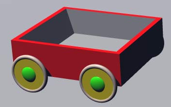 A test render, showing the wagon is now a wagon, not a box with wheels!