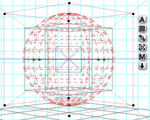 The sphere now has dashed lines, in wireframe view, to show it's a Boolean Intersect object.