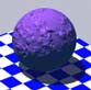 Purple sphere, with sightly raised bumpy texture