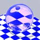 Glass sphere, with slight internal distortion