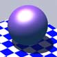 Purple sphere with huge, diffuse white highlight