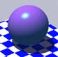 Purple sphere with large, light green highlight