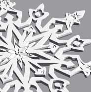 A detail of the rendered snowflake