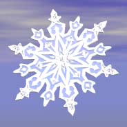 A render of the finished snowflake