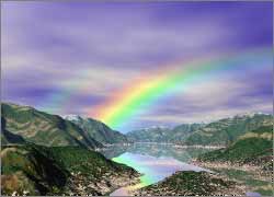 A wide rainbow