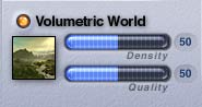 The Volumetric World controls, on the Atmosphere tab of the Sky Lab
