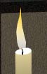 Render of just the candle flame. It's very distinct, with sharp edges.