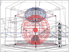 Wireframe. The Nimbus pasted into the Temple, with the mountains in the background