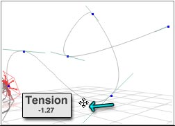 Tension -1.27, the path is a broad curve