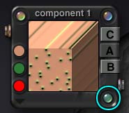 Glassy button bottom right of Component Palette