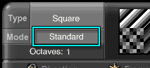 Octave Mode Button, in DTE Noise Editor