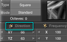 The Noise Direction tool, in the Noise Editor, just below the Octaves field
