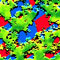 Green where there was white in the first texture, red and blue checks where there was red