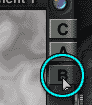Disabling the Bump by clicking on the B button in the Component Palette in the DTE
