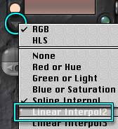 Choosing the 2 color mode - Linear Interpol2