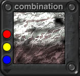 The combination palette shows the colors on the rock texture