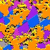 Combo. the orange from the fractal, which is white in the alpha, predominates