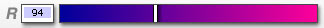 The Red slider from the RGB color picker, showing the purple on the left, and magenta on the right