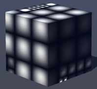 Fract Stone noise on cube, Frequency 10