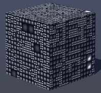 Fract Stone noise on cube, Frequency 60