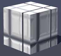 Square Lines noise on cube, Frequency 10