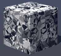 Voronoi ID2 noise on cube, Frequency 10