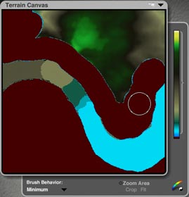 Terrain Canvas; lowering everything that's not the stream so it's below the clipping plane