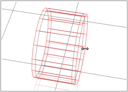 Wireframe, second cylinder resized
