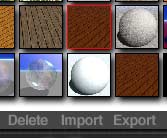 Preset Thumbnails, brown material now in front of white showball