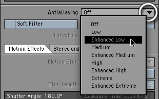 Choose an Antialiasing level from the drop-down menu.