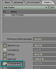 Disable Transparency in Shaders and Basic Tab.