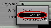 Make a second Texture map, called POPBook_UV. Select the Jacket, and hide it.