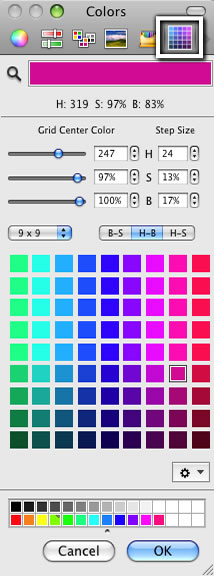 Shades Color Picker - 81 shades to choose from