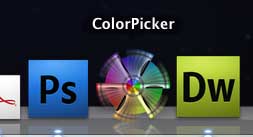Color Picker application in the Dock