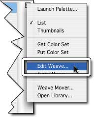 Choose Edit Weave from the flyout, and we can get to work!