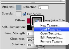 Use the Drop Down menu next to the Mode Name to Load a Texture