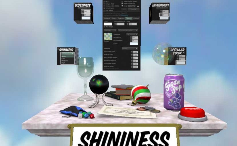 Shininess Station at the revised Texture Tutorial